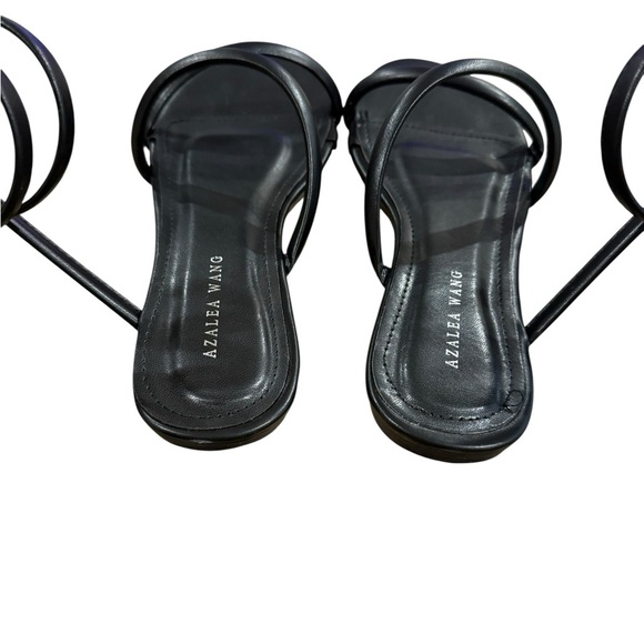 Azalea Wang Black Ankle Wrap Sandals – Size 7 (Never Worn) - Picture 4 of 7
